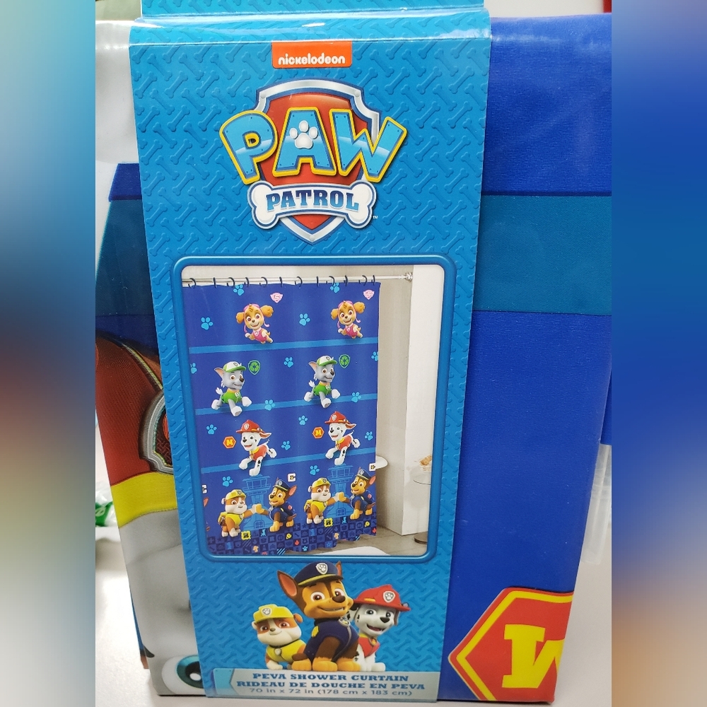 Nickelodeon Paw Patrol Blue Kids' Shower Curtain